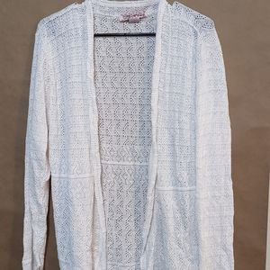Knit minded white cardigan XL